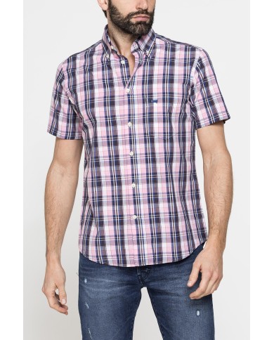 CAMICIA A MANICA CORTA IN COTONE CON FANTASIA