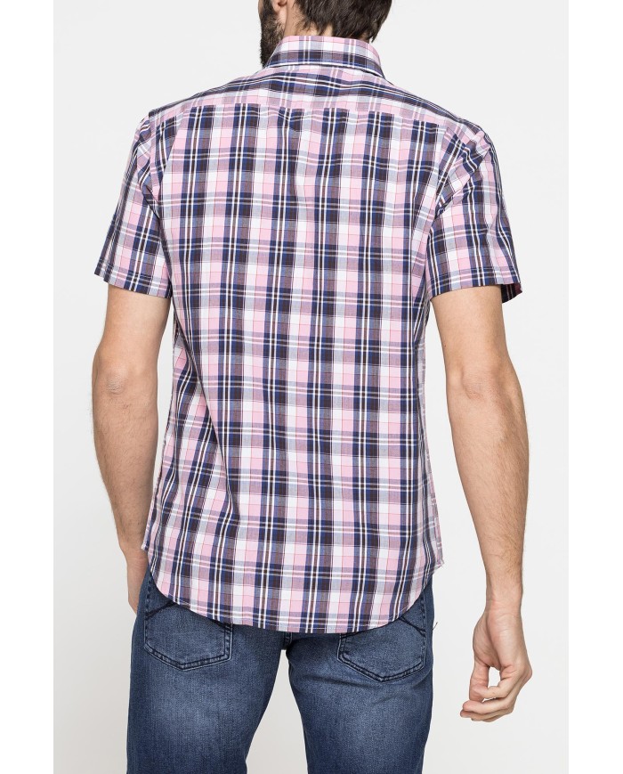 CAMICIA A MANICA CORTA IN COTONE CON FANTASIA