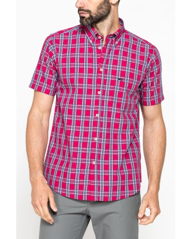 CAMICIA A MANICA CORTA IN COTONE CON FANTASIA