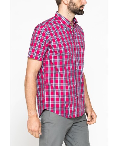 CAMICIA A MANICA CORTA IN COTONE CON FANTASIA