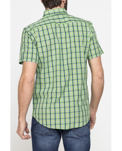 CAMICIA A MANICA CORTA IN COTONE CON FANTASIA