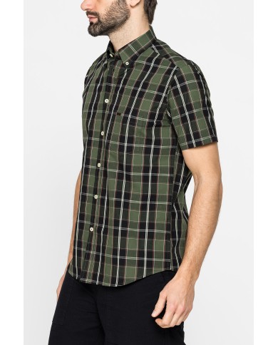 CAMICIA A MANICA CORTA IN COTONE CON FANTASIA