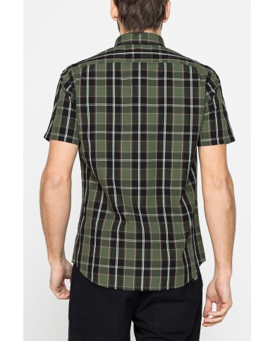 CAMICIA A MANICA CORTA IN COTONE CON FANTASIA