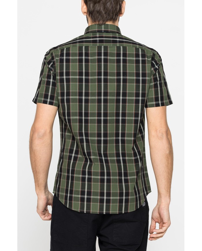 CAMICIA A MANICA CORTA IN COTONE CON FANTASIA