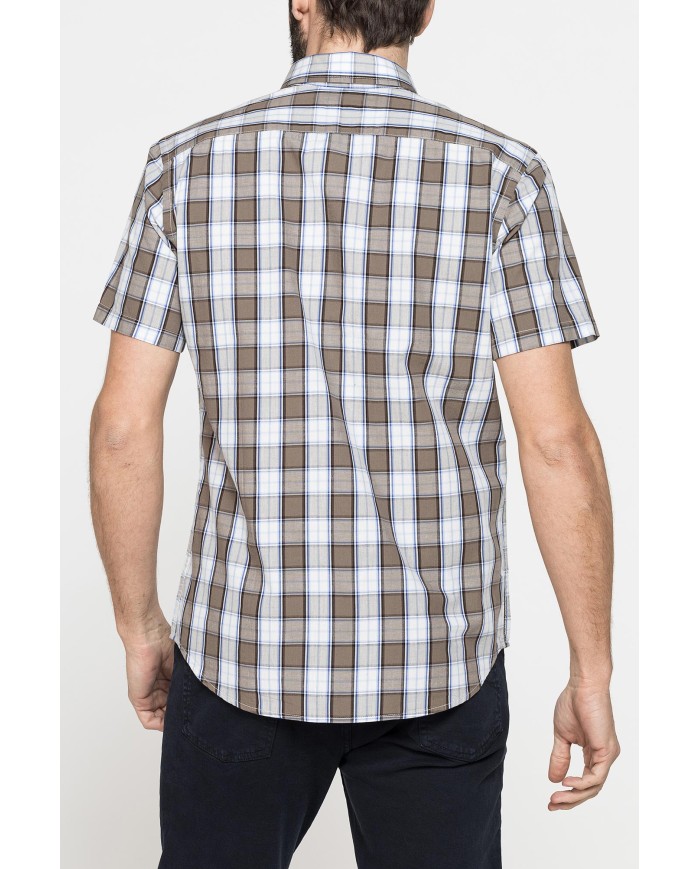 CAMICIA A MANICA CORTA IN COTONE CON FANTASIA