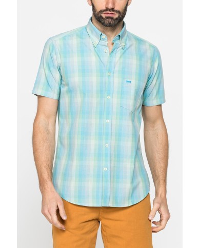 CAMICIA A MANICA CORTA IN COTONE CON FANTASIA