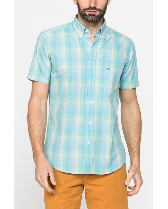 CAMICIA A MANICA CORTA IN COTONE CON FANTASIA