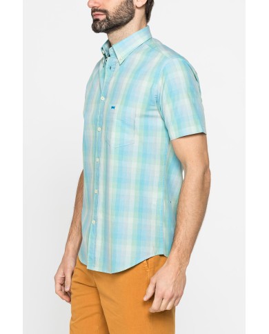 CAMICIA A MANICA CORTA IN COTONE CON FANTASIA