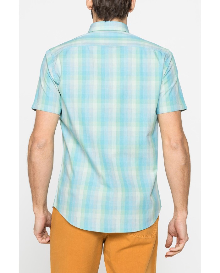 CAMICIA A MANICA CORTA IN COTONE CON FANTASIA