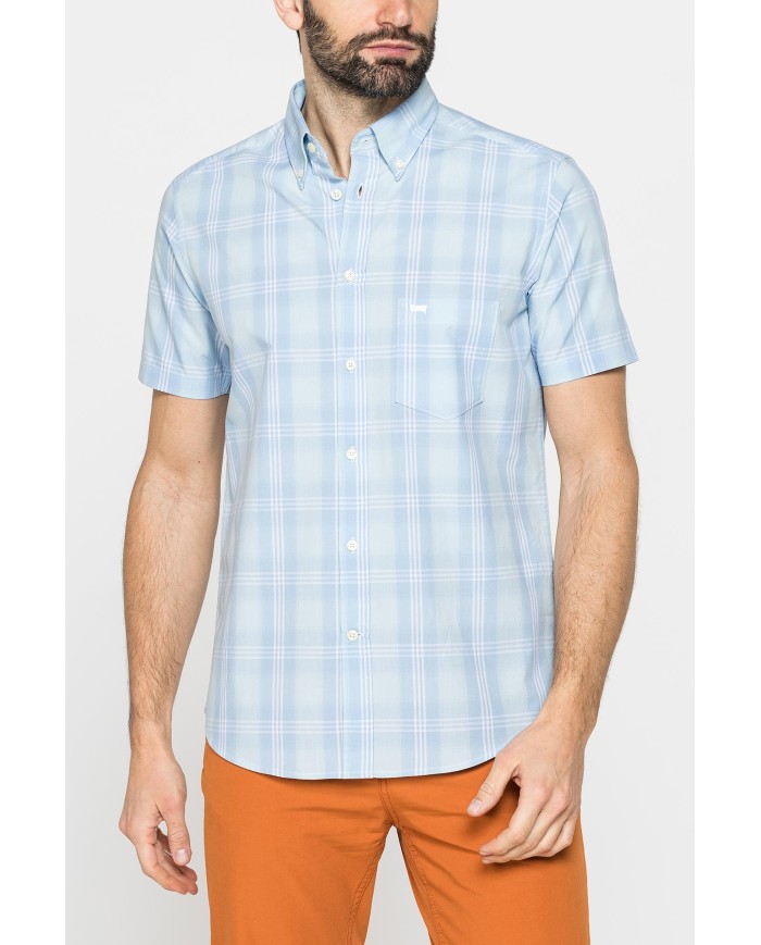 CAMICIA A MANICA CORTA IN COTONE CON FANTASIA