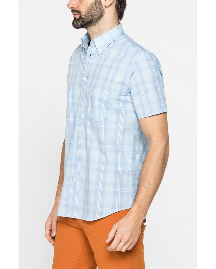 CAMICIA A MANICA CORTA IN COTONE CON FANTASIA