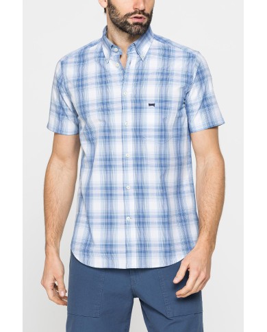 CAMICIA A MANICA CORTA IN COTONE CON FANTASIA