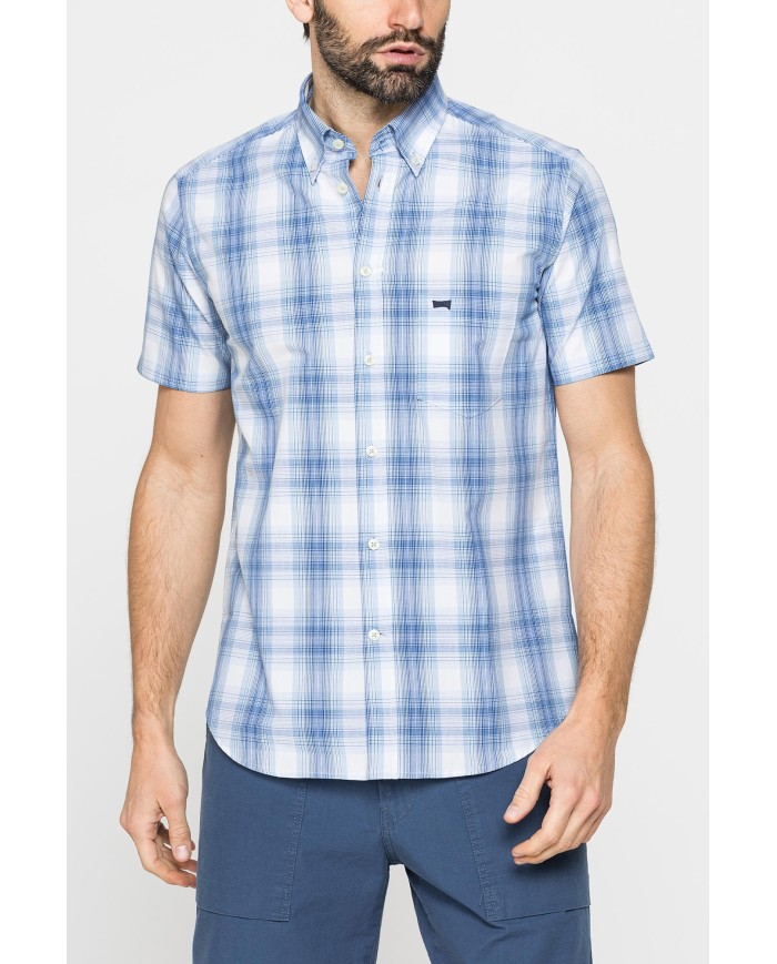 CAMICIA A MANICA CORTA IN COTONE CON FANTASIA