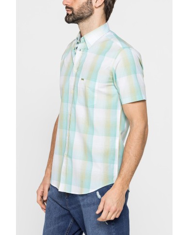 CAMICIA A MANICA CORTA IN COTONE CON FANTASIA