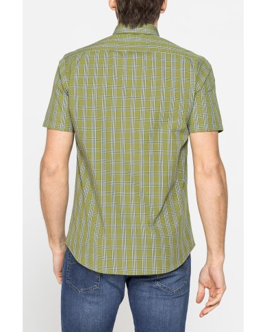 CAMICIA A MANICA CORTA IN COTONE CON FANTASIA