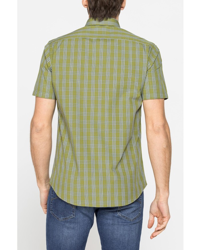 CAMICIA A MANICA CORTA IN COTONE CON FANTASIA