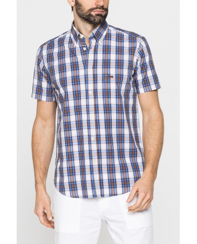 CAMICIA A MANICA CORTA IN COTONE CON FANTASIA