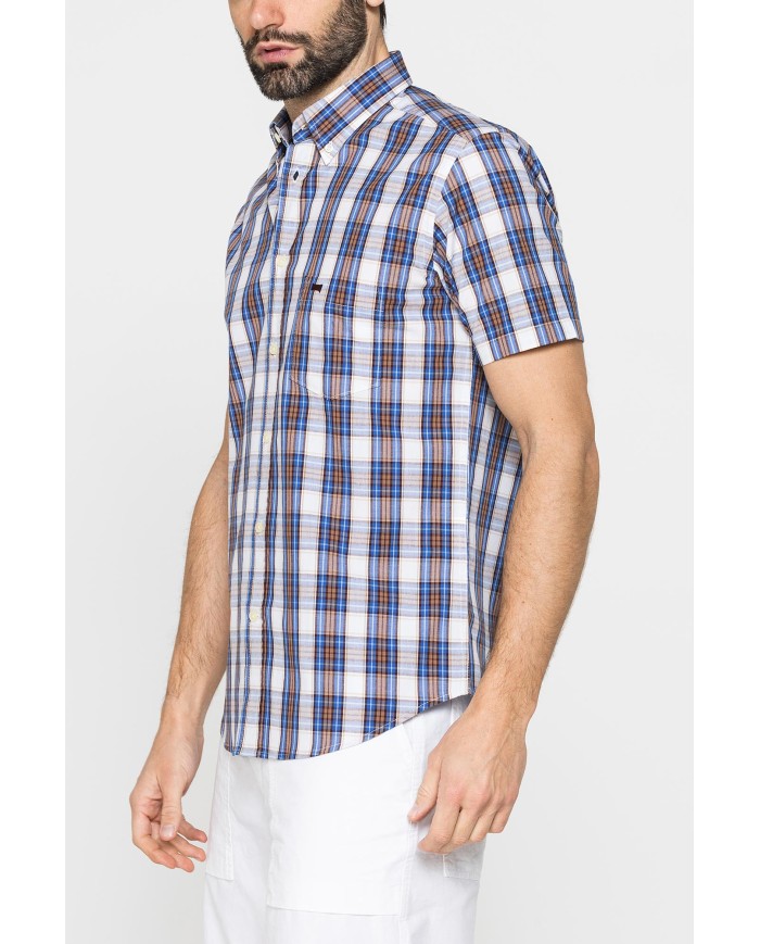 CAMICIA A MANICA CORTA IN COTONE CON FANTASIA