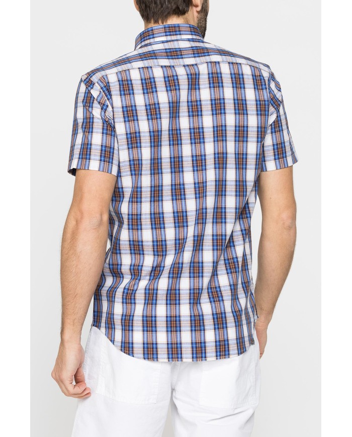 CAMICIA A MANICA CORTA IN COTONE CON FANTASIA