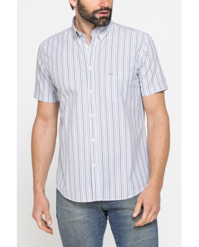 CAMICIA A MANICA CORTA IN COTONE CON FANTASIA