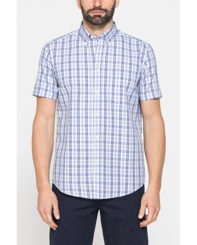 CAMICIA A MANICA CORTA IN COTONE CON FANTASIA