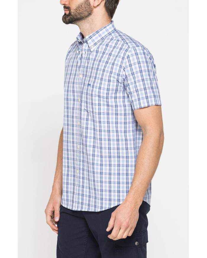 CAMICIA A MANICA CORTA IN COTONE CON FANTASIA