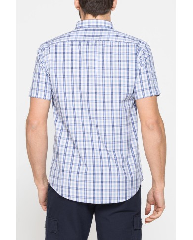 CAMICIA A MANICA CORTA IN COTONE CON FANTASIA