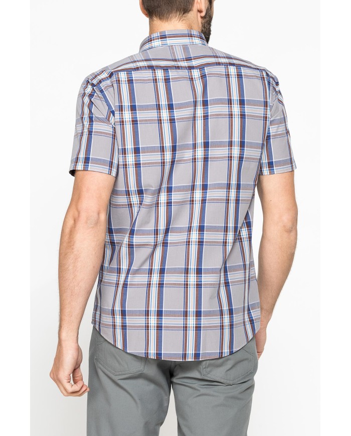 CAMICIA A MANICA CORTA IN COTONE CON FANTASIA