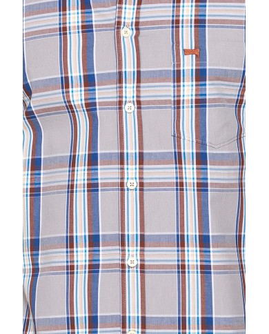 CAMICIA A MANICA CORTA IN COTONE CON FANTASIA