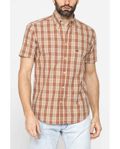 CAMICIA A MANICA CORTA IN COTONE CON FANTASIA