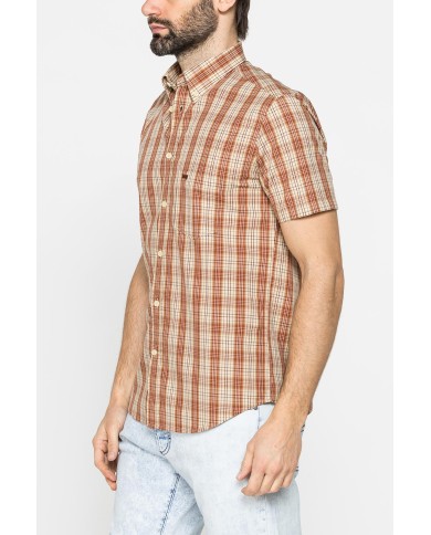 CAMICIA A MANICA CORTA IN COTONE CON FANTASIA