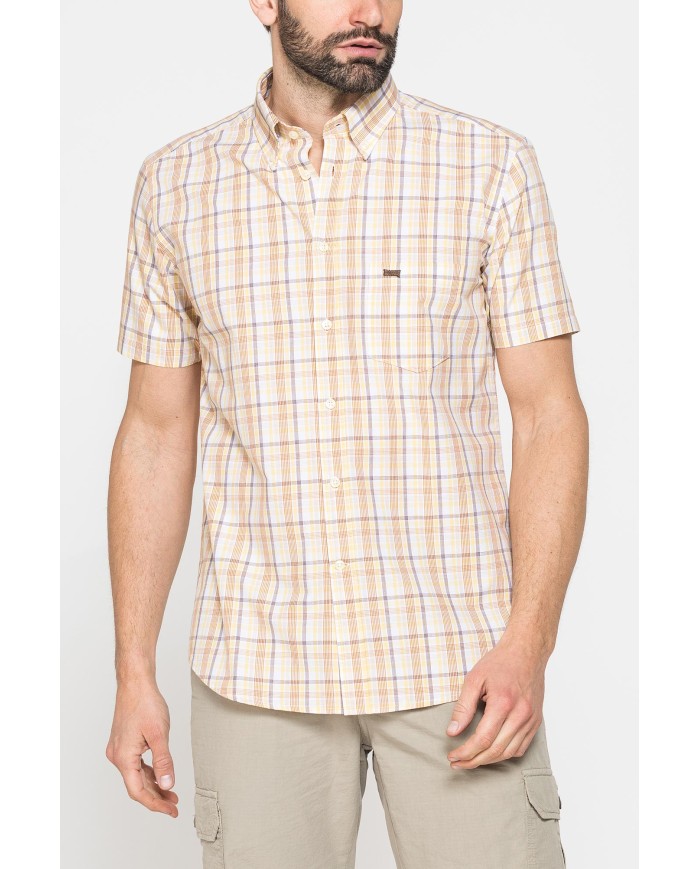 CAMICIA A MANICA CORTA IN COTONE CON FANTASIA