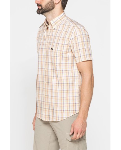 CAMICIA A MANICA CORTA IN COTONE CON FANTASIA