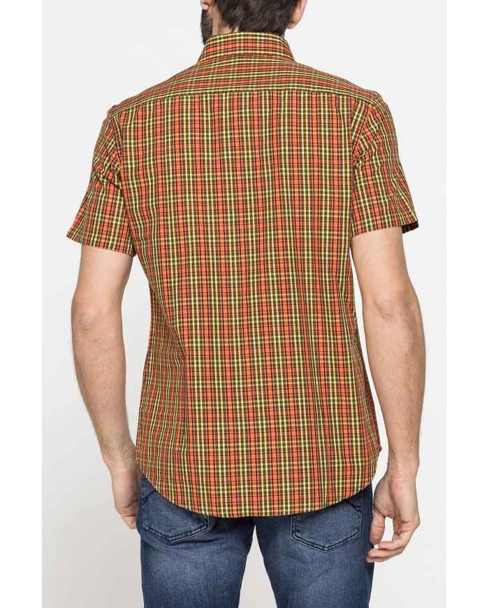 CAMICIA A MANICA CORTA IN COTONE CON FANTASIA