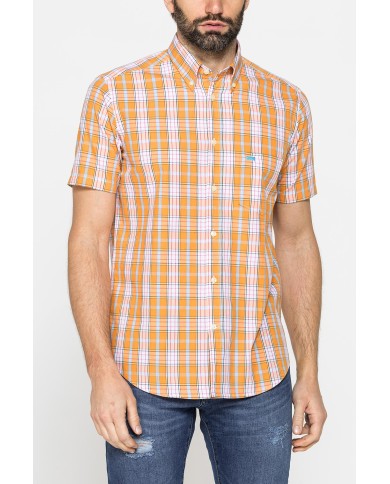 CAMICIA A MANICA CORTA IN COTONE CON FANTASIA