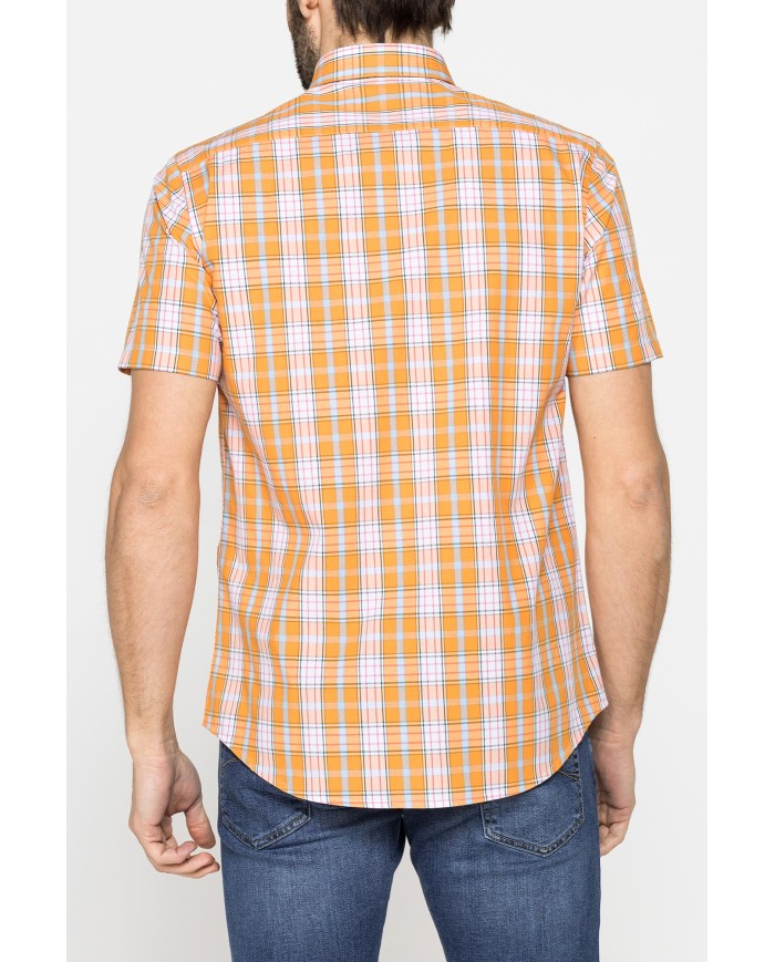 CAMICIA A MANICA CORTA IN COTONE CON FANTASIA