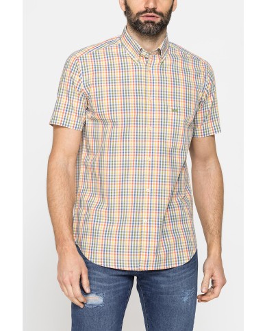 CAMICIA A MANICA CORTA IN COTONE CON FANTASIA