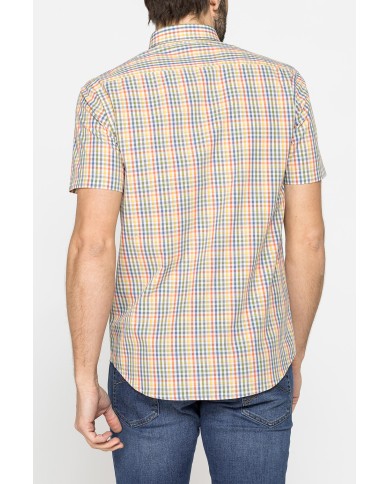 CAMICIA A MANICA CORTA IN COTONE CON FANTASIA