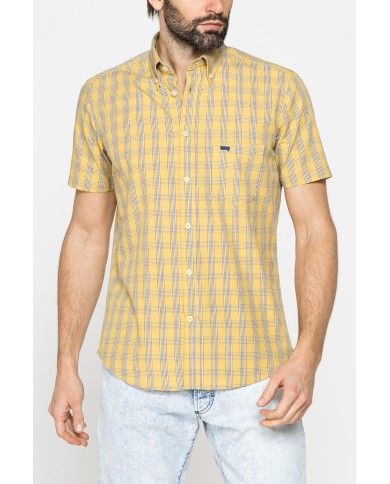 CAMICIA A MANICA CORTA IN COTONE CON FANTASIA