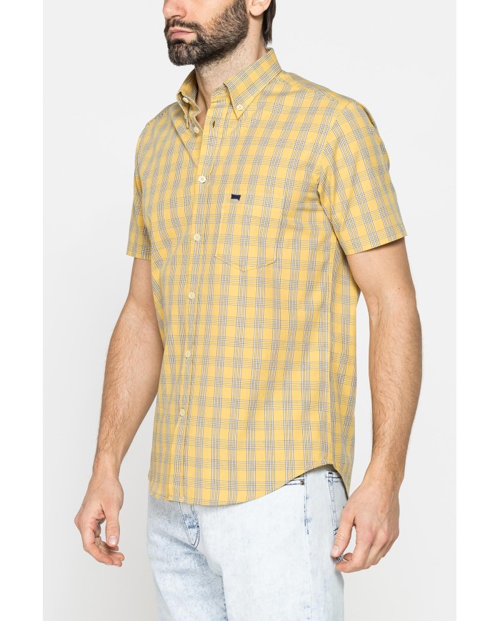 CAMICIA A MANICA CORTA IN COTONE CON FANTASIA