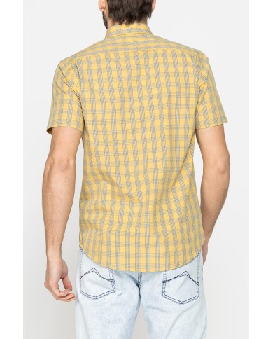 CAMICIA A MANICA CORTA IN COTONE CON FANTASIA