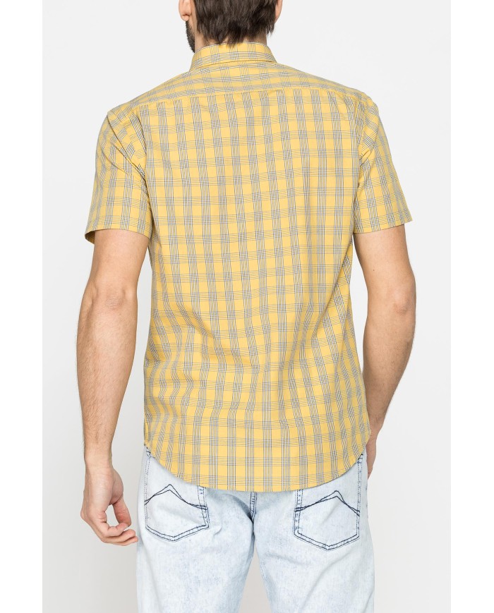 CAMICIA A MANICA CORTA IN COTONE CON FANTASIA