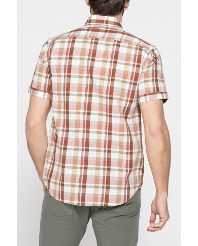 CAMICIA A MANICA CORTA IN COTONE CON FANTASIA