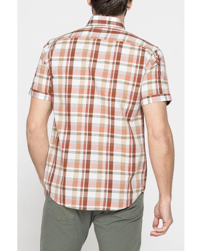 CAMICIA A MANICA CORTA IN COTONE CON FANTASIA