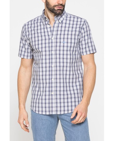 CAMICIA A MANICA CORTA IN COTONE CON FANTASIA