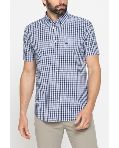 CAMICIA A MANICA CORTA IN COTONE CON FANTASIA