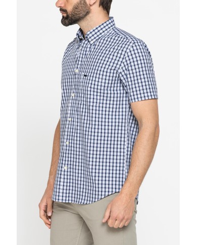 CAMICIA A MANICA CORTA IN COTONE CON FANTASIA