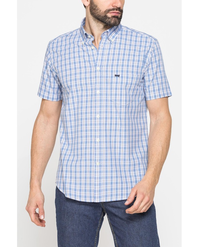 CAMICIA A MANICA CORTA IN COTONE CON FANTASIA