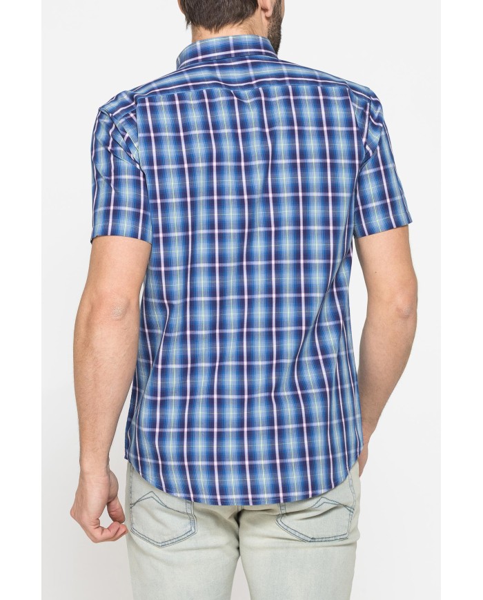 CAMICIA A MANICA CORTA IN COTONE CON FANTASIA