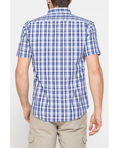 CAMICIA A MANICA CORTA IN COTONE CON FANTASIA